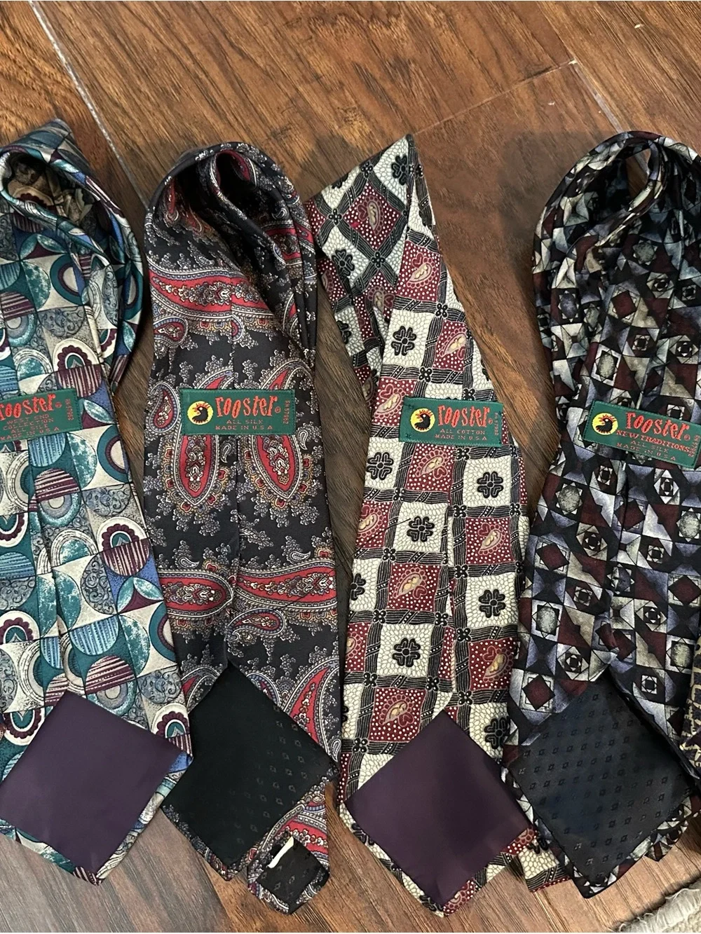 Vintage men’s Rooster brand‎ neckties